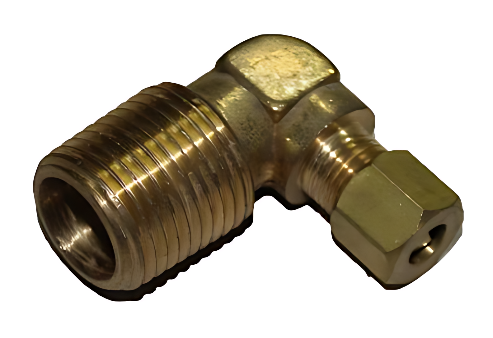 COTOVELO MACHO 1/2 NPT X 1/4 TUBO PORCA E ANILHA - 104M