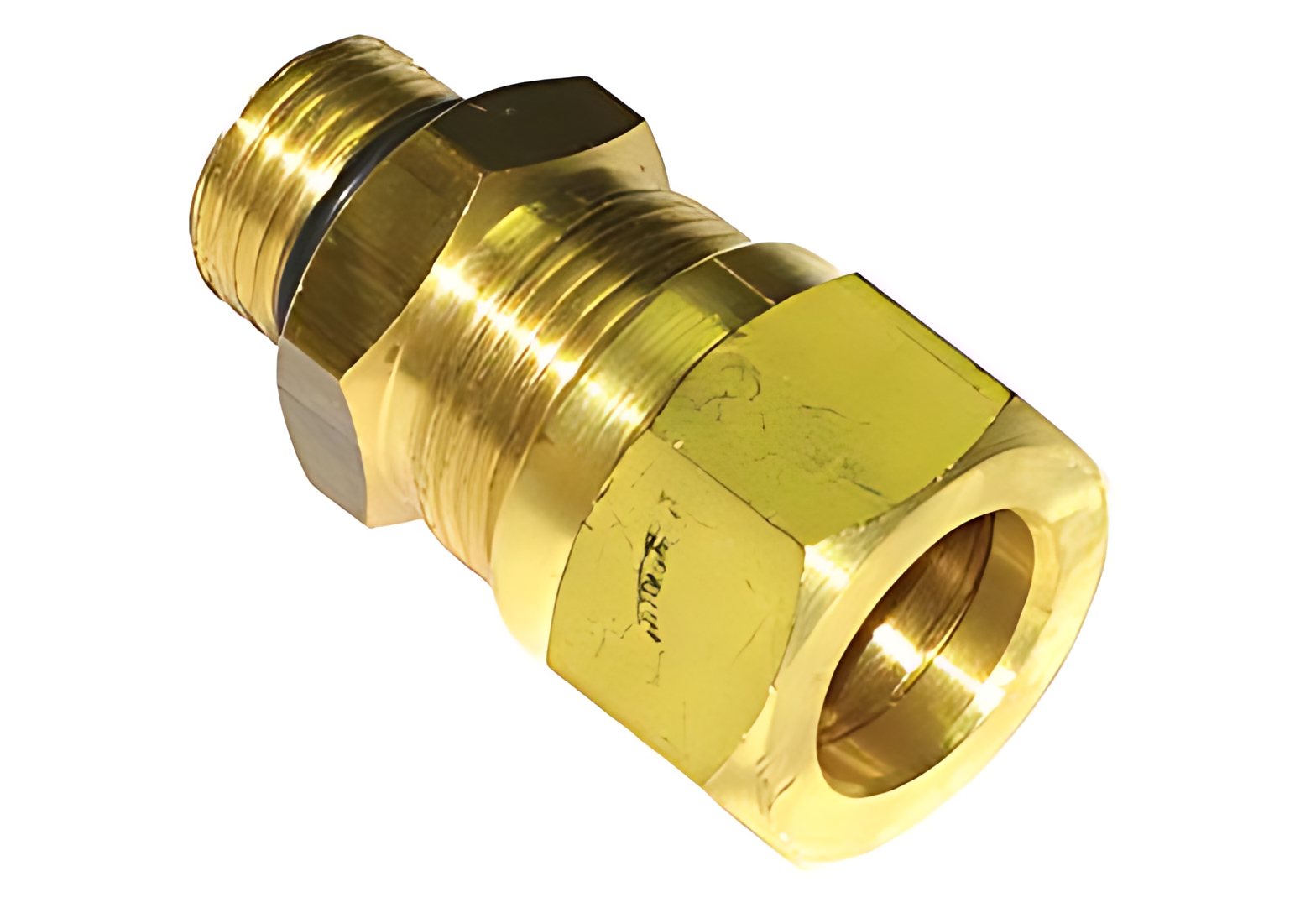 CONECTOR 1/4 NPT X 1/2 TUBO COM PORCA E ANILHA - 62M