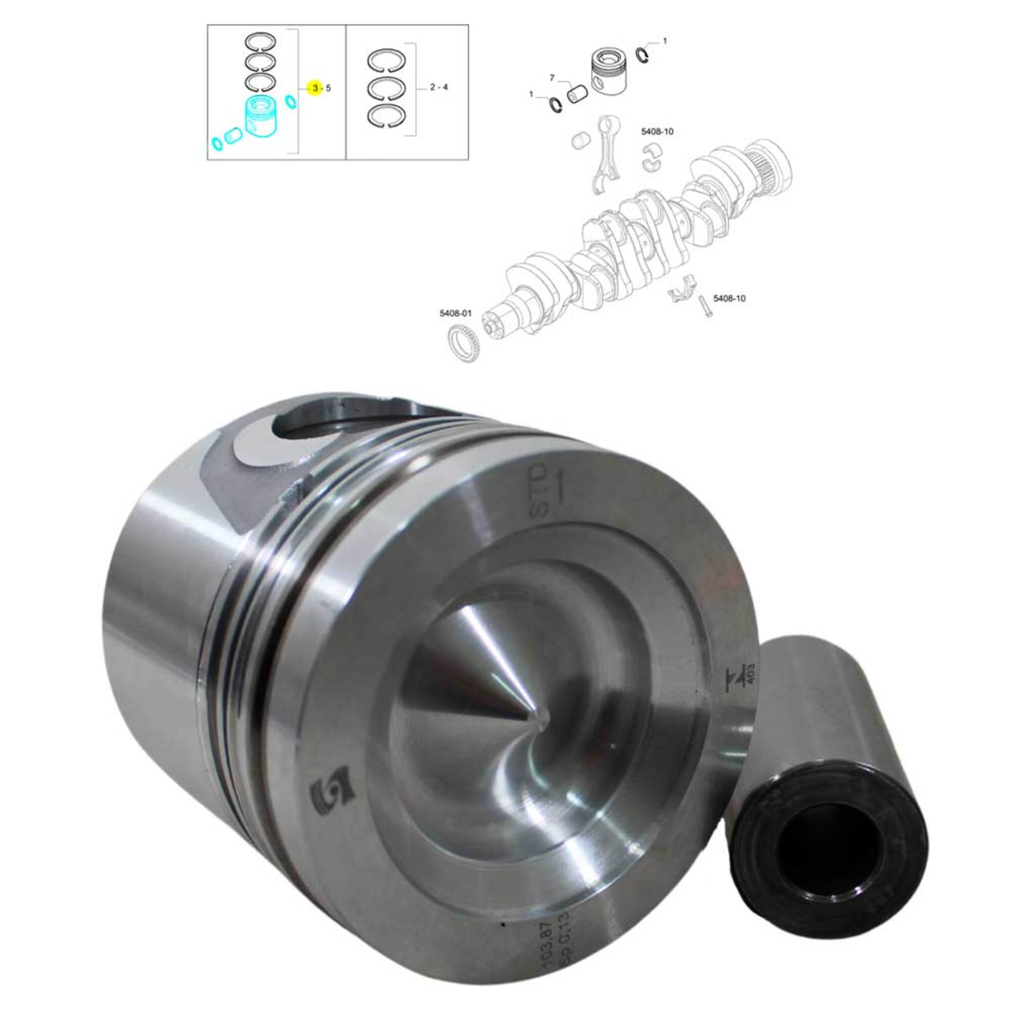 PISTAO MOTOR S/ ANEIS 104,00MM - 500055467