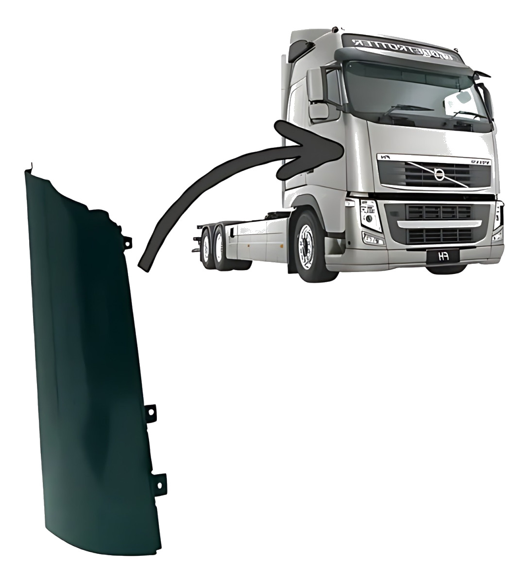 DEFLETOR LATERAL CABINE - 20379176 - Imagem 2
