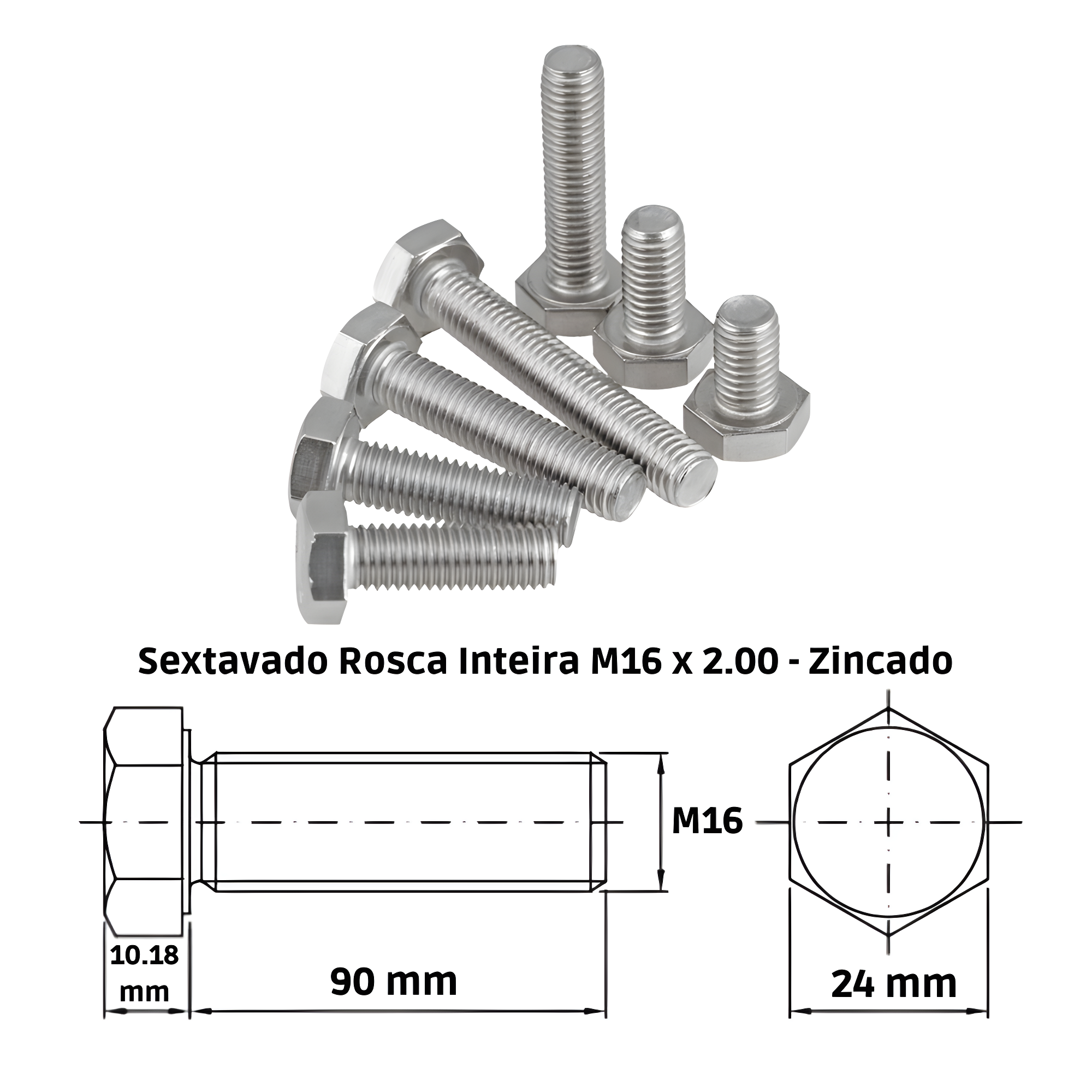 PARAFUSO M16 X 2.0 X 90 - 2TA525873