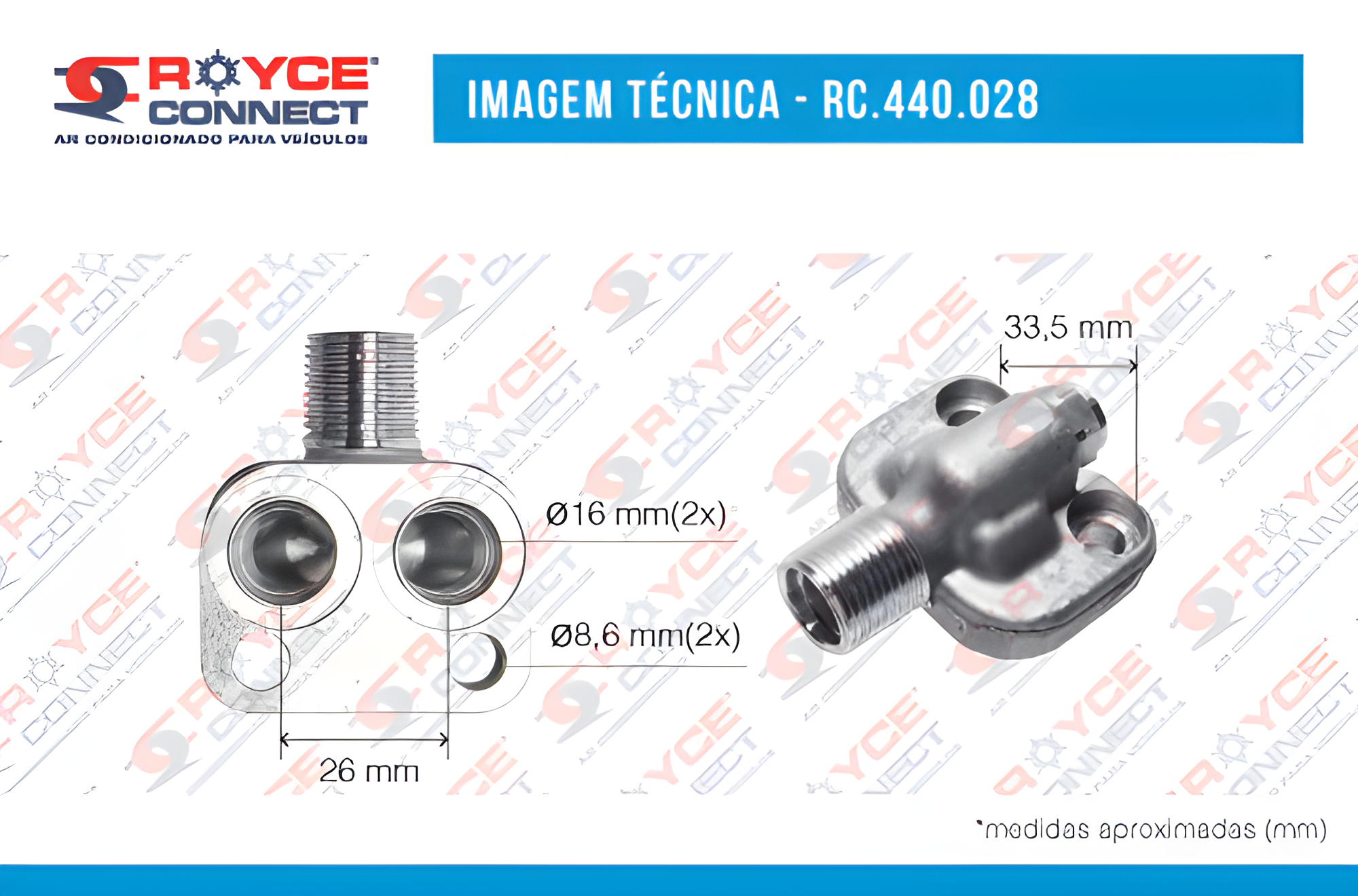 VALVULA DESCARGA DENSO 6P R134A - ML1911 - Imagem 3