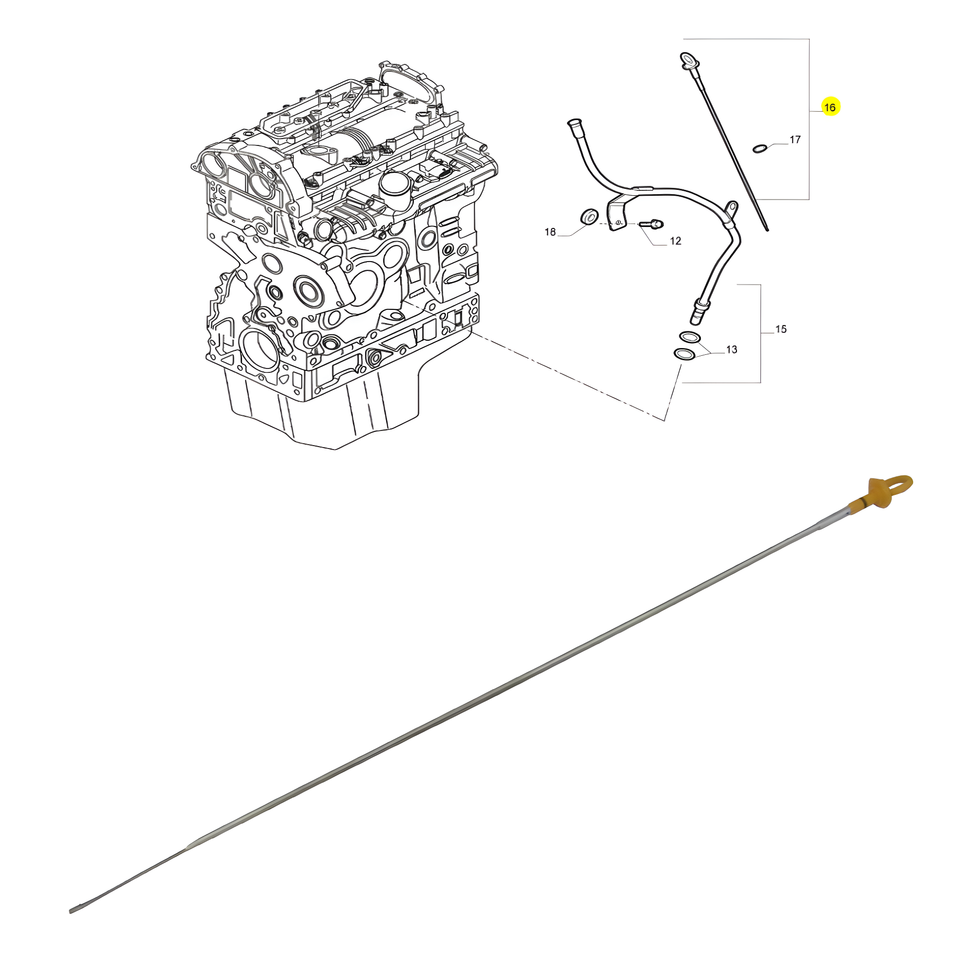 VARETA NIVEL OLEO MOTOR F1C - 5802100133 - Imagem 6