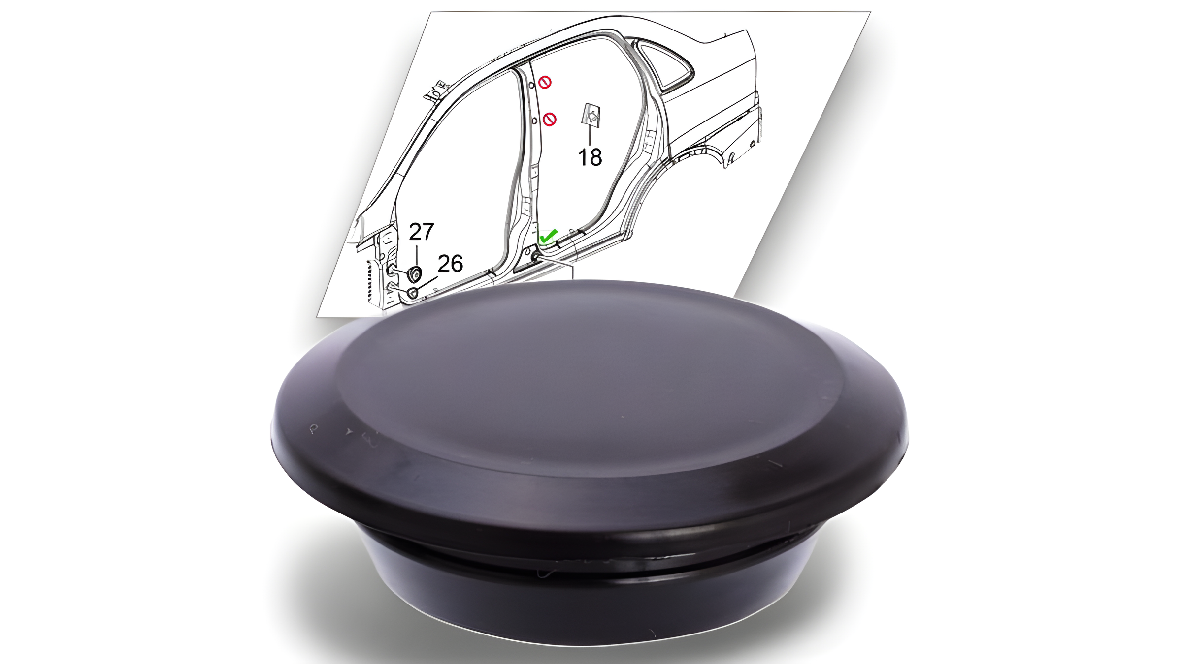 VEDACAO TAMPAO COLUNA FRONTAL - NFN801086AA