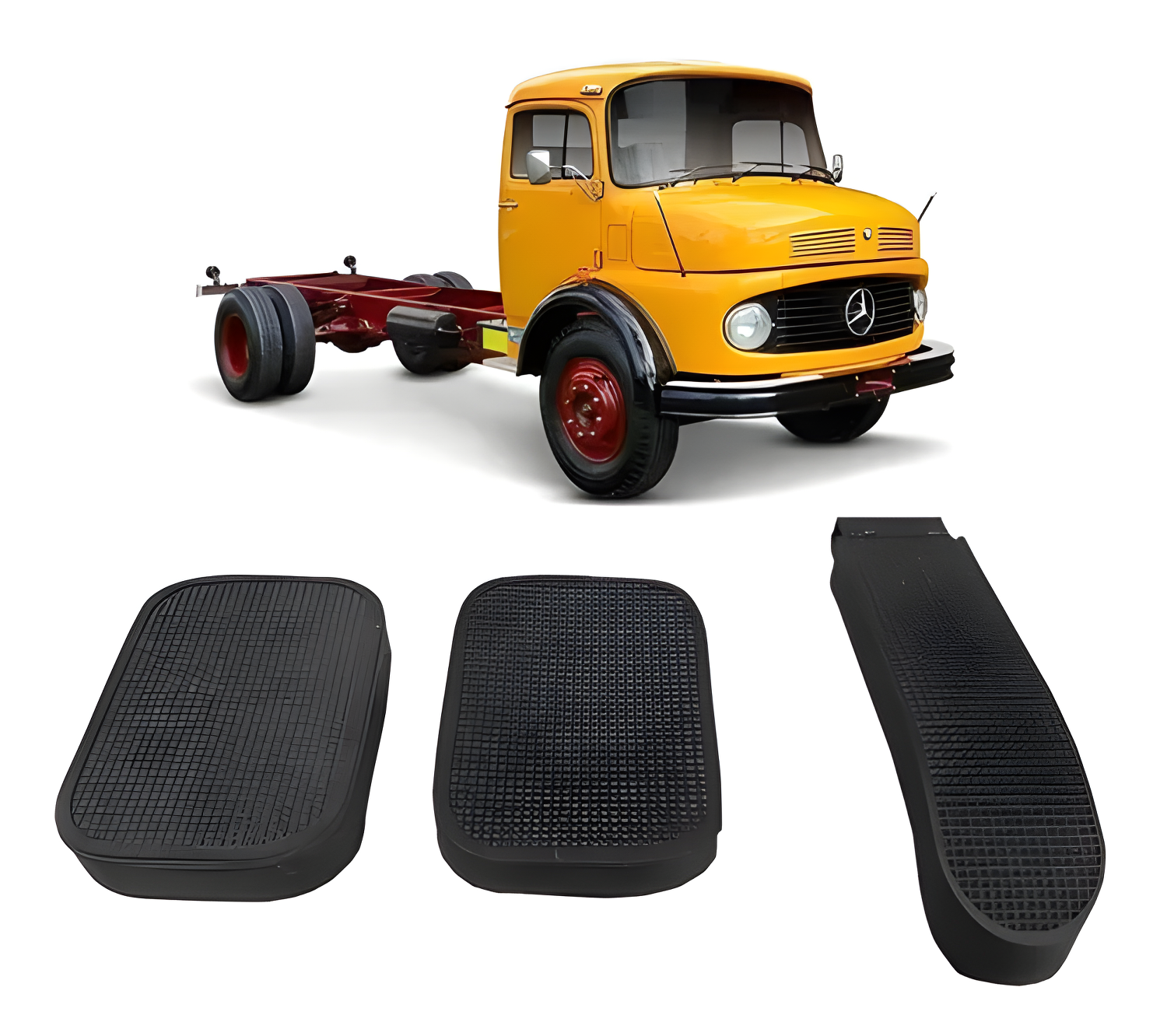 KIT BORRACHA PEDAL EMBREAGEM/FREIO/ACELE - 3455867082