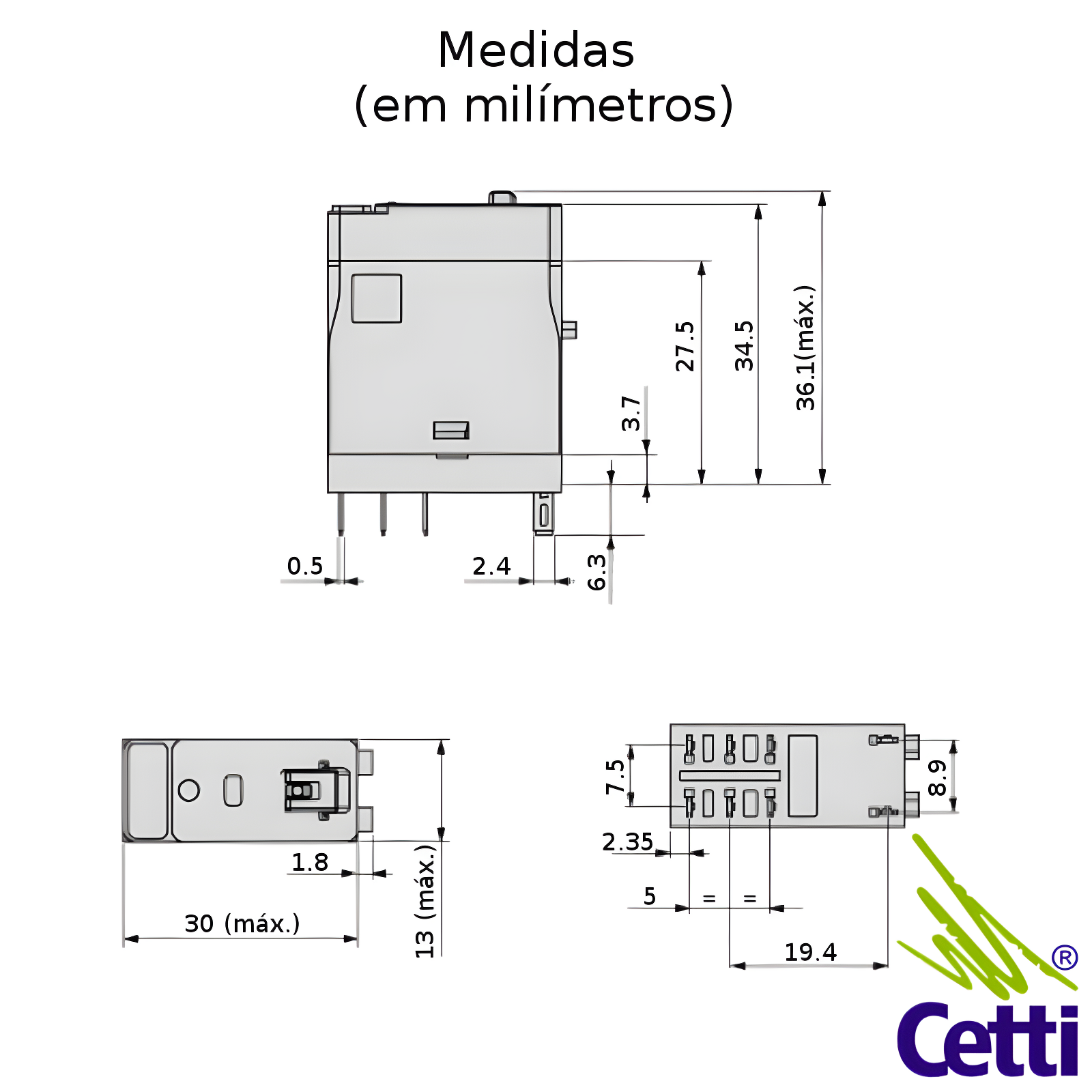 RELE AUXILIAR - M105R3001SE-DWG - Imagem 2