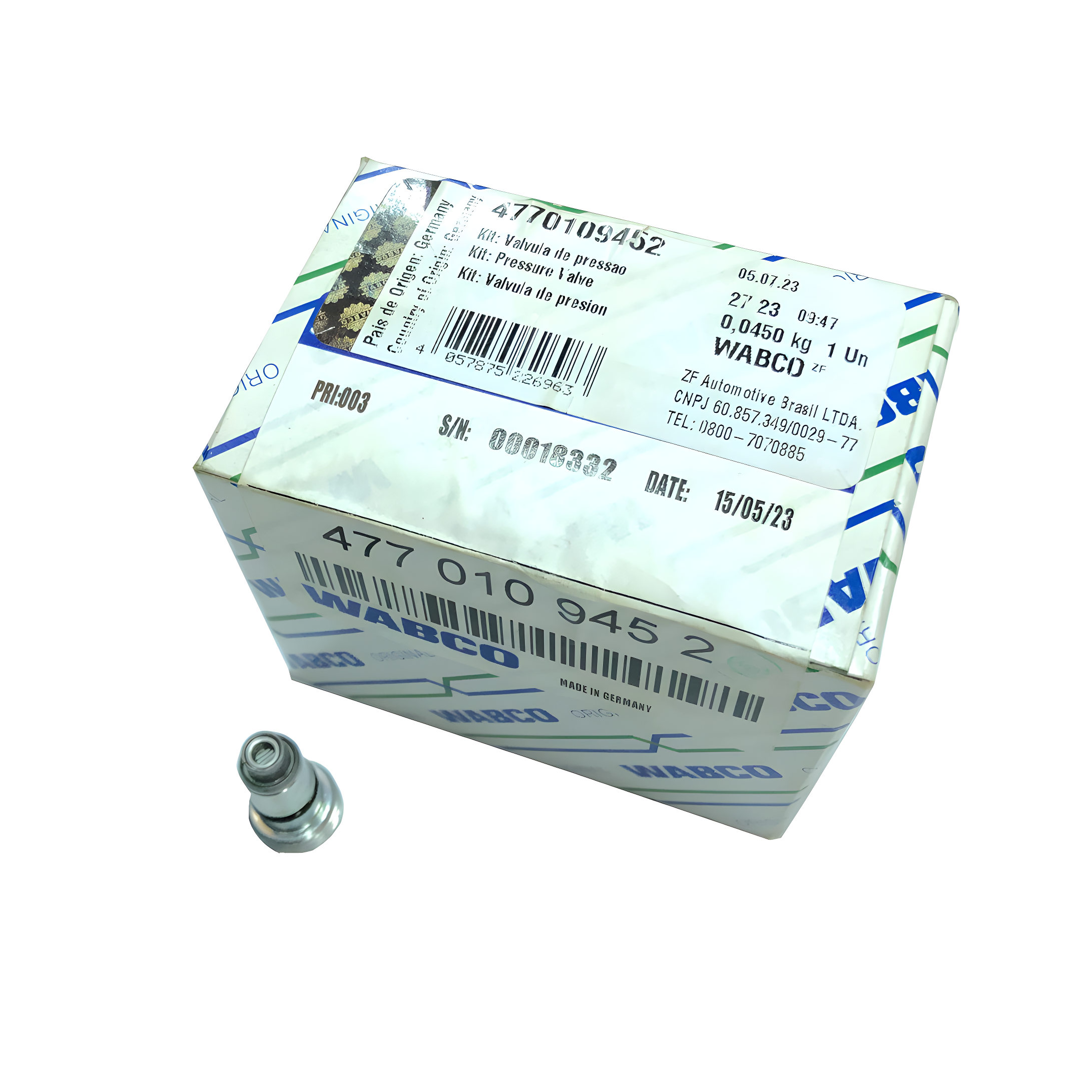 JOGO REPARO VALVULA PRESSAO DBV - 4770109452