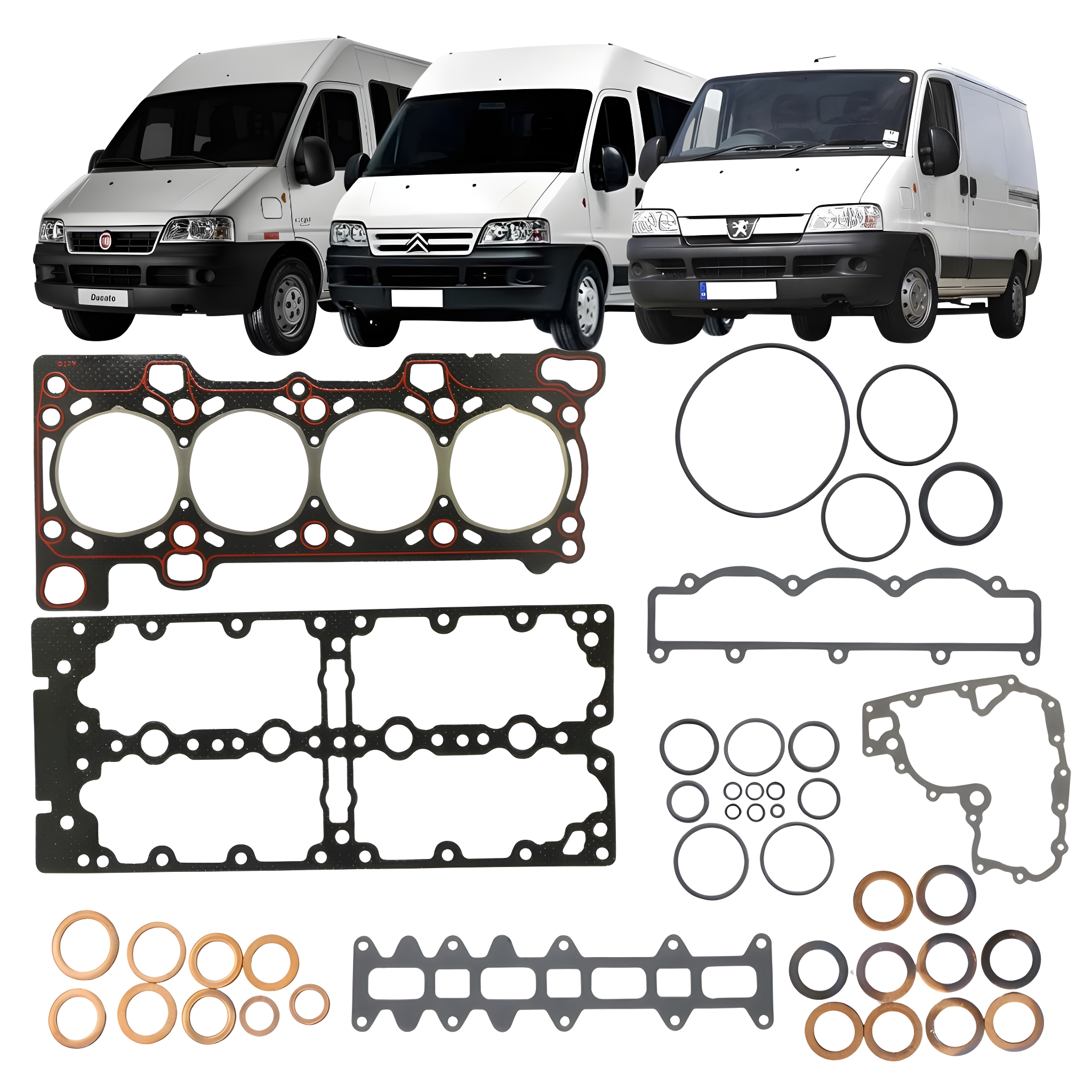 JOGO JUNTA MOTOR MULTJET 2.3 COMPLETO S/ JUNTA CABECOTE - JSCBFI23D - Imagem 3