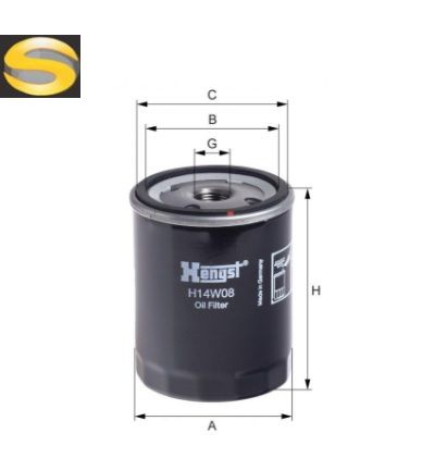 FILTRO LUBRIFICANTE - H14W08