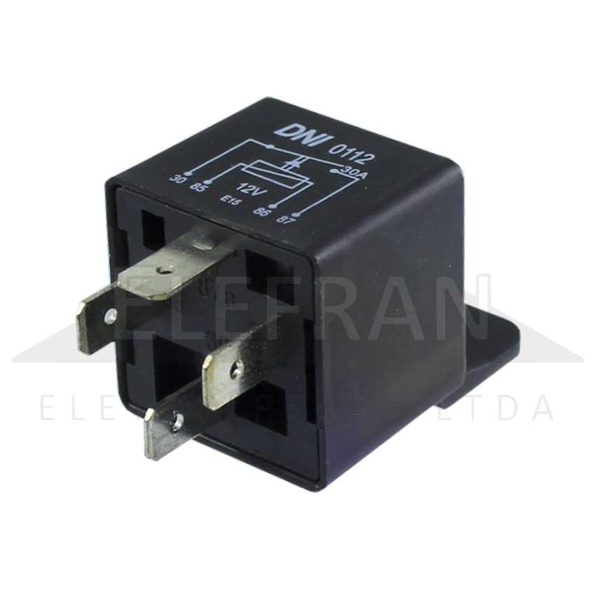 RELE 4 TERMINAIS 12V COM SUPORTE 30A - 86TU14N089A
