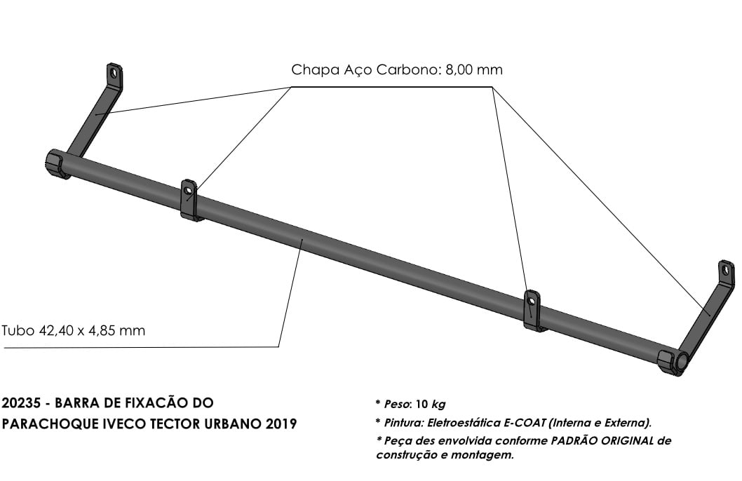 BARRA FIXACAO PARACHOQUE - 5802423206