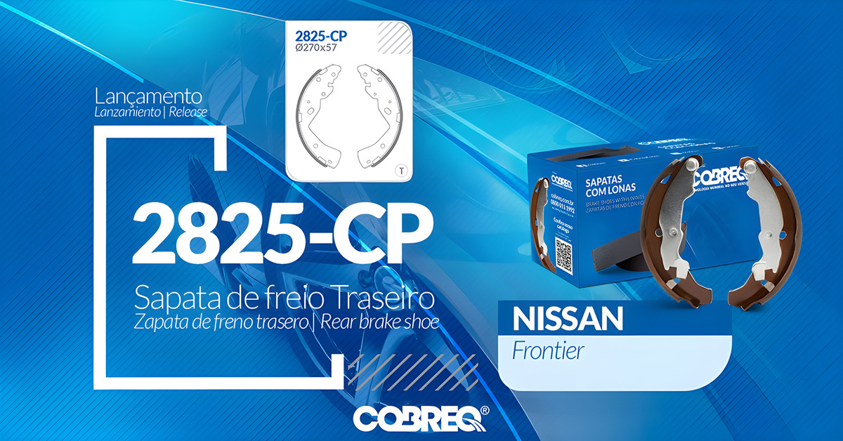 JG SAPATA FREIO TRASEIRO NISSAN FRONTIER - 2825CP