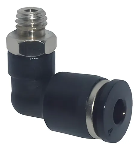 COTOVELO MACHO GIRATORIO P/TUBO 4MM ROSC - PL04M6