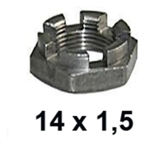 PORCA CASTELO BAIXA - M14 X 1,5 C/COROA - CHAVE 22 POL. - 000937014000