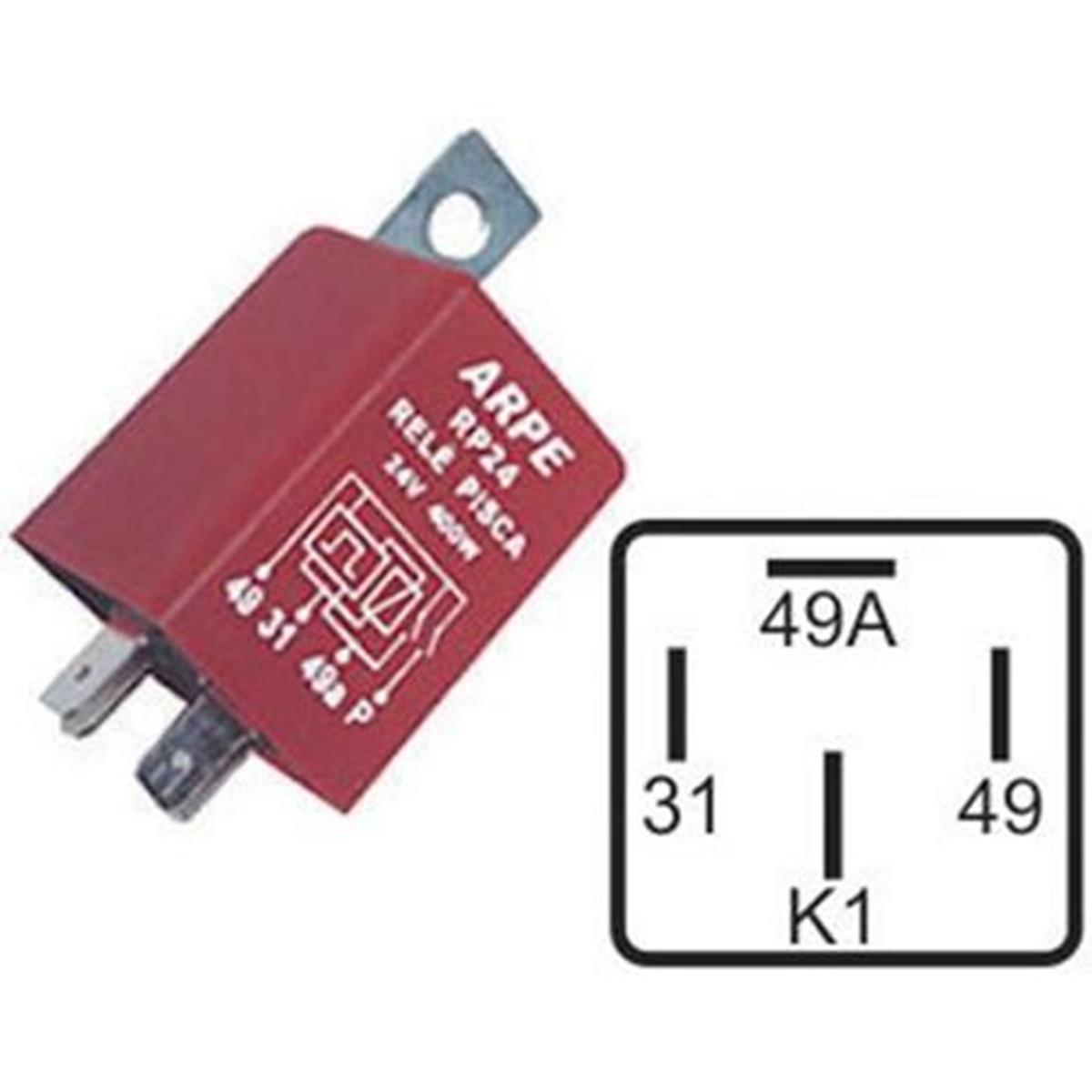 RELE PISCA COM TERMINAL K1 PARA LAMPADA PILOTO (4W) - IM11356