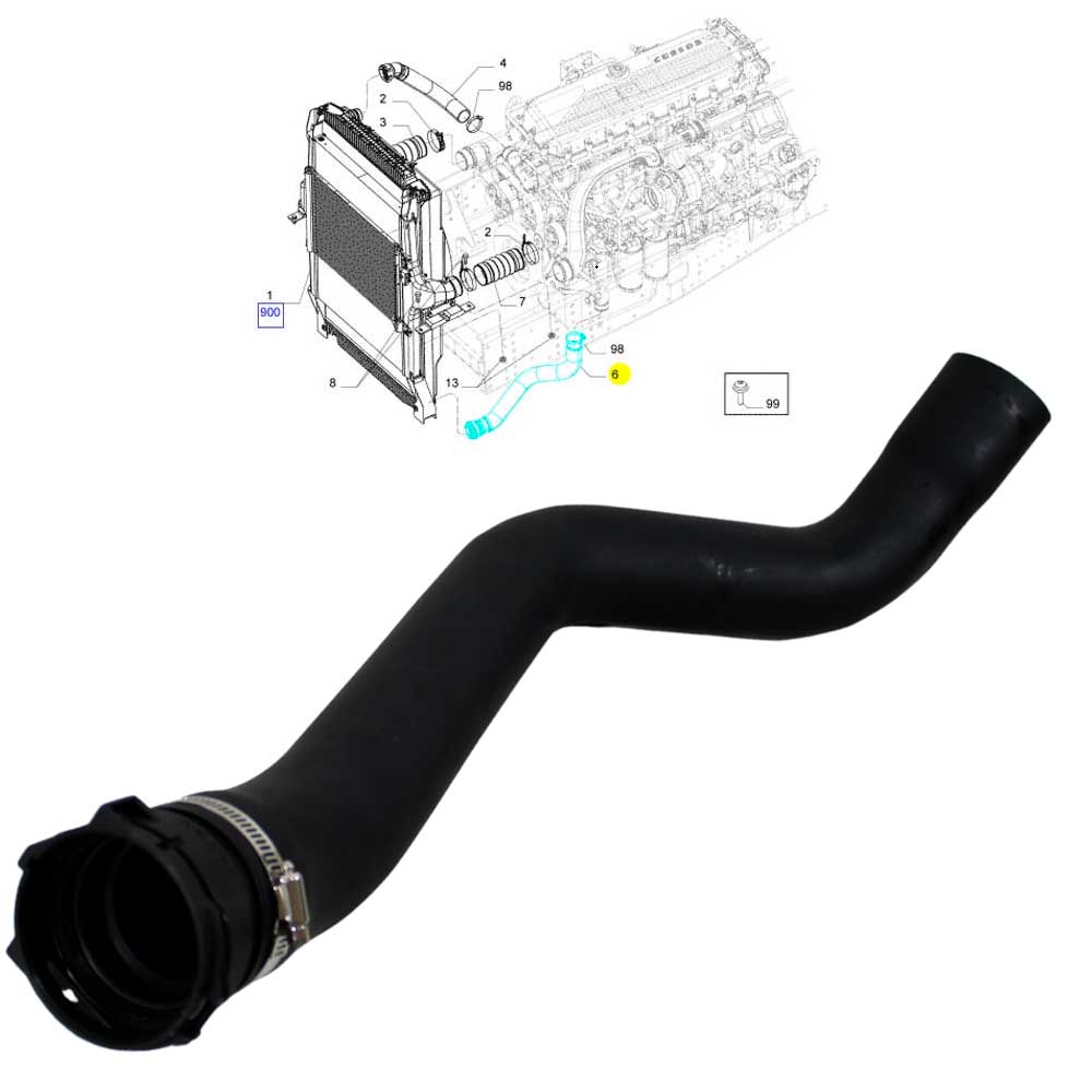 MANGUEIRA RADIADOR S/BOCAL STRALIS/HI-WAY - 5802036650