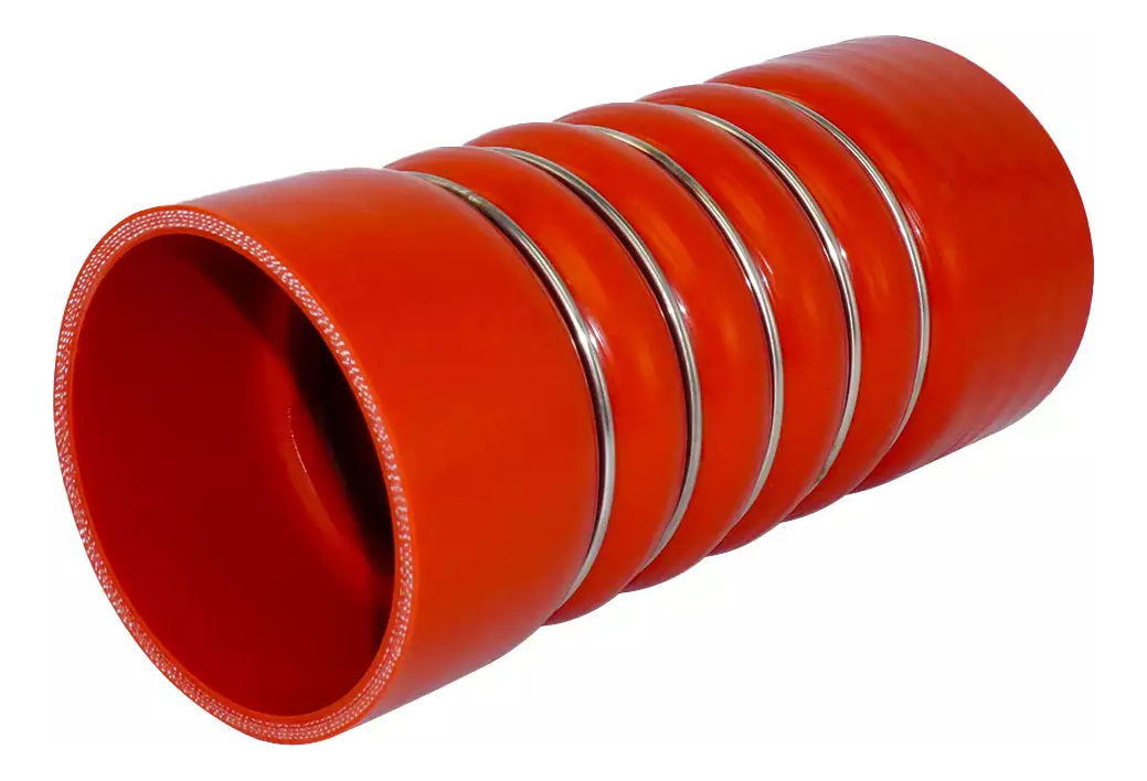 MANGUEIRA INTERCOOLER SILICONE VERMELHA COM ABRACADEIRA - 5512