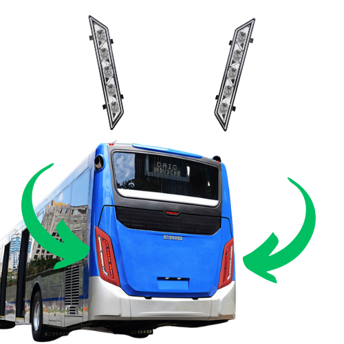 LANTERNA TRASEIRA DIRECIONAL RETA CRISTAL 24V - 812312