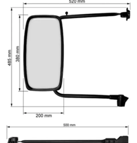 BRACO COM ESPELHO COM TIRANTE MODERNO - RW8E40CC