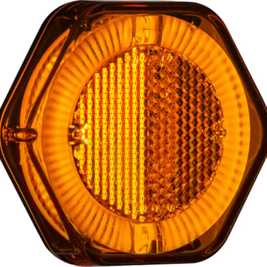 LANTERNA POSICAO LATERAL C/ GUIA LUZ AMARELA - 2049AM