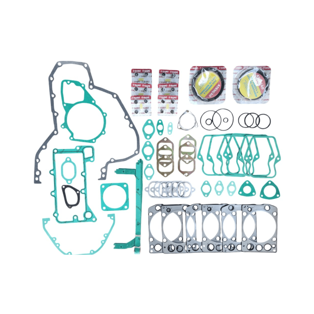 JOGO JUNTA MOTOR OM457LA COMPLETO COM ANEIS CAMISA - 48404ECO