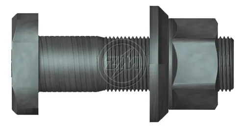 CONJUNTO PARAFUSO RODA DIANTEIRA MB (COMPLETO) 22X1,5X77MM - 4002265