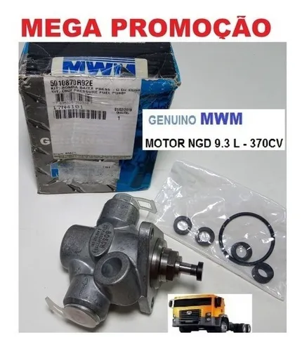 BOMBA BAIXA PRESSAO COMBUSTIVEL MOTOR MWM NGD 9.3 6CIL EURO 3 - 5010870R92E