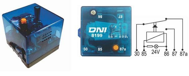 RELE AUXILIAR REVERSOR COMUTADOR POTENCIA 24V - DNI8199