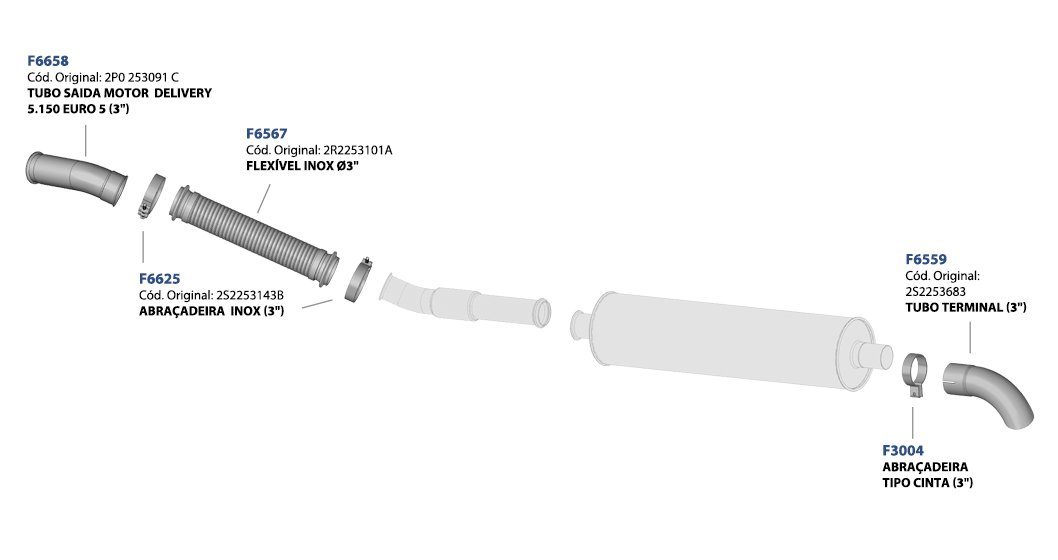 TUBO SAIDA MOTOR - F6658