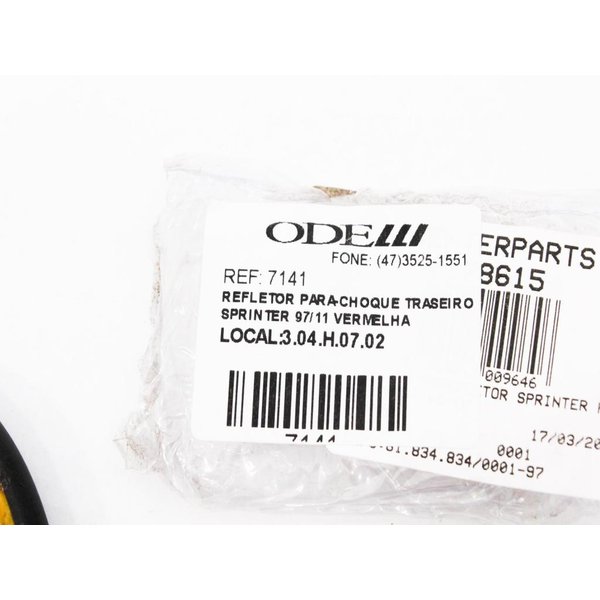 REFLETIVO PARACHOQUE TRASEIRO PLASTICO SPRINTER - 0008262240