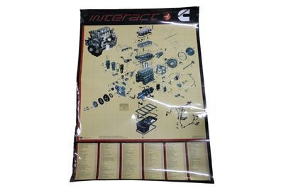 POSTER EM VISTA EXPLODIDA MOTOR INTERACT ISBE 4 CIL'S APLICA - 3653302
