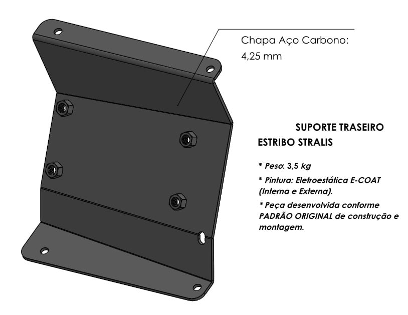CHAPA SUPORTE ESTRIBO L.E - 41218592