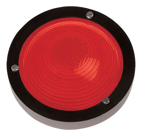 LANTERNA LATERAL COM ARO PRETO E SOQUETE EMBUTIDO - VERMELHO - PL05128103