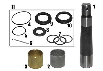 KIT REPARO SEM PINO S/ ROLAMENTO C/ BUCHA BRONZE (POR LADO) - VA051S