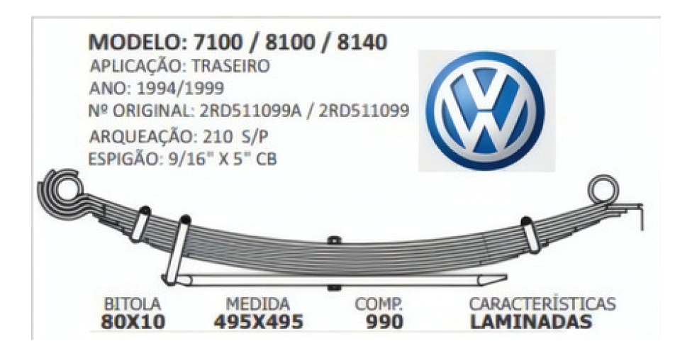 SEGUNDA MOLA TRASEIRA DELIVERY 5,5 05-06 KVW234502V - KVW234502V