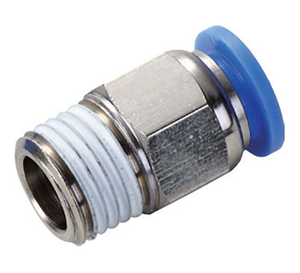 CONECTOR MACHO TUBO 4MM ROSCA M6 - PC04M6