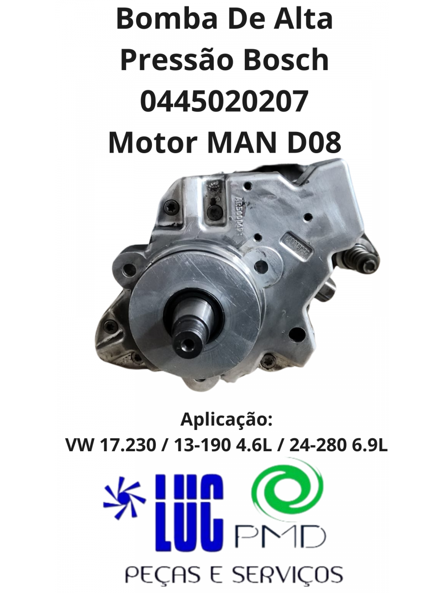 BOMBA ALTA PRESSAO MOTOR MAN D08 4 E  6 CIL - 0445020207