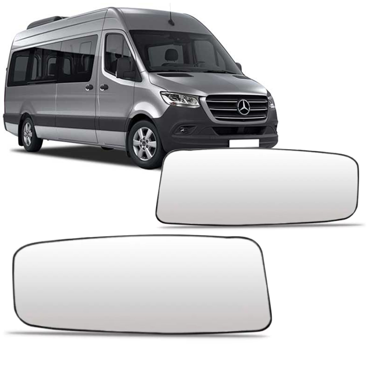 ESPELHO RETROVISOR LE INFERIOR COM AQUECIMENTO SPRINTER NOVA - 195896102000PDC