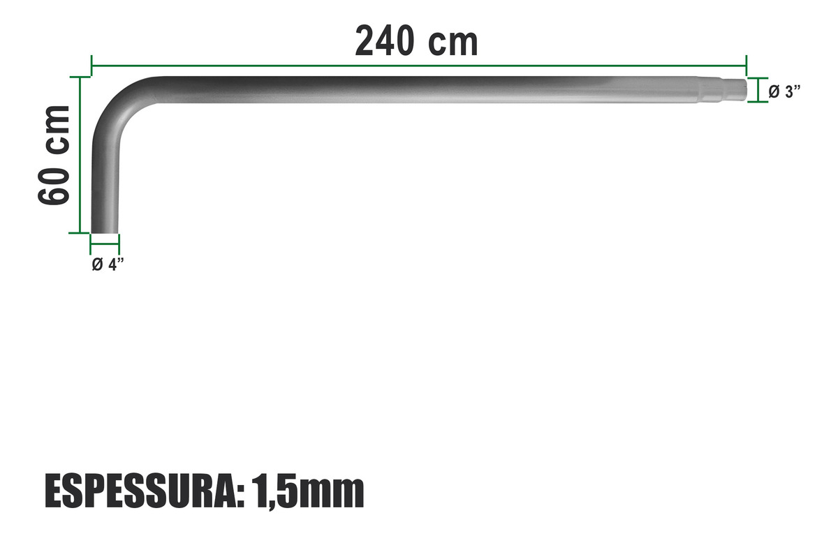 TUBO TERMINAL 4 POLEGADAS - TB1074