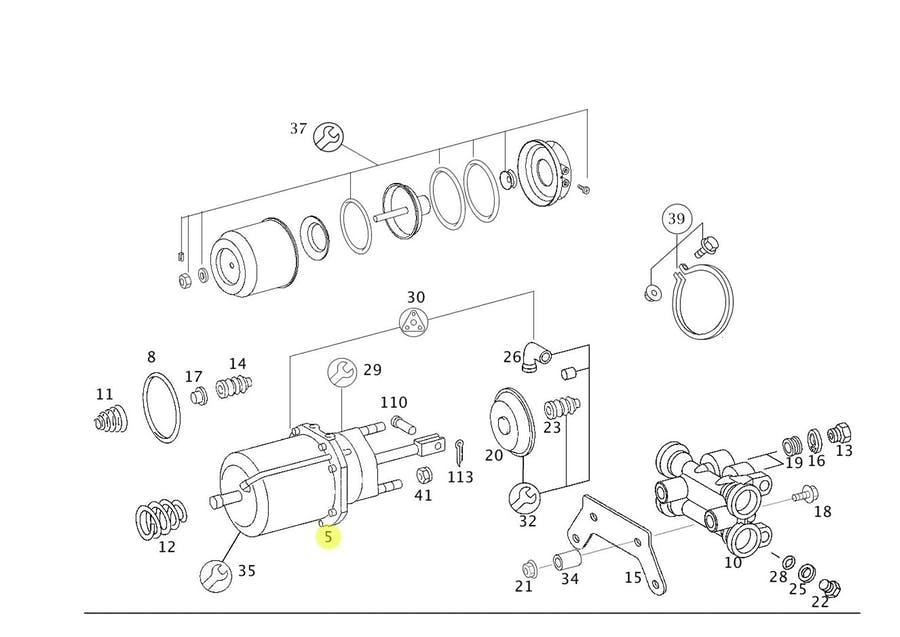SPRING BRAKE 20"/24" ESQUERDO - 9584201218