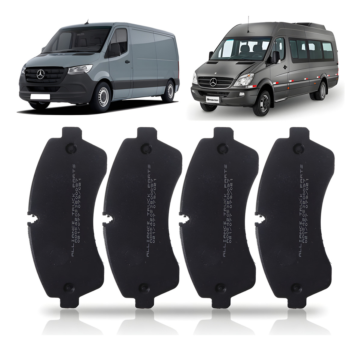 PASTILHA FREIO DIANT. MBB SPRINTER 515 CDI 12/...  C/ SENSOR SISTEMA BREMBO - PD661A