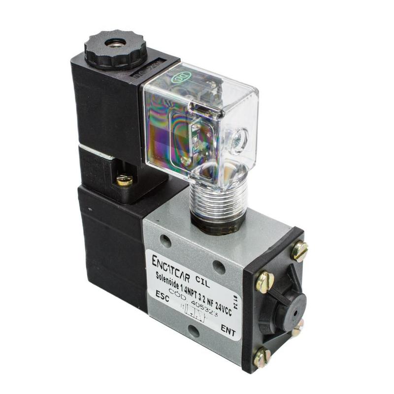 VALVULA SOLENOIDE 3/2 VIAS N.F 1/4 NPT 24VCC - 405323