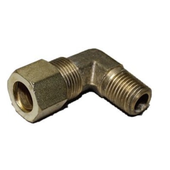 COTOVELO MACHO 1/2 NPT X 3/8 TUBO PORCA E ANILHA - 112M