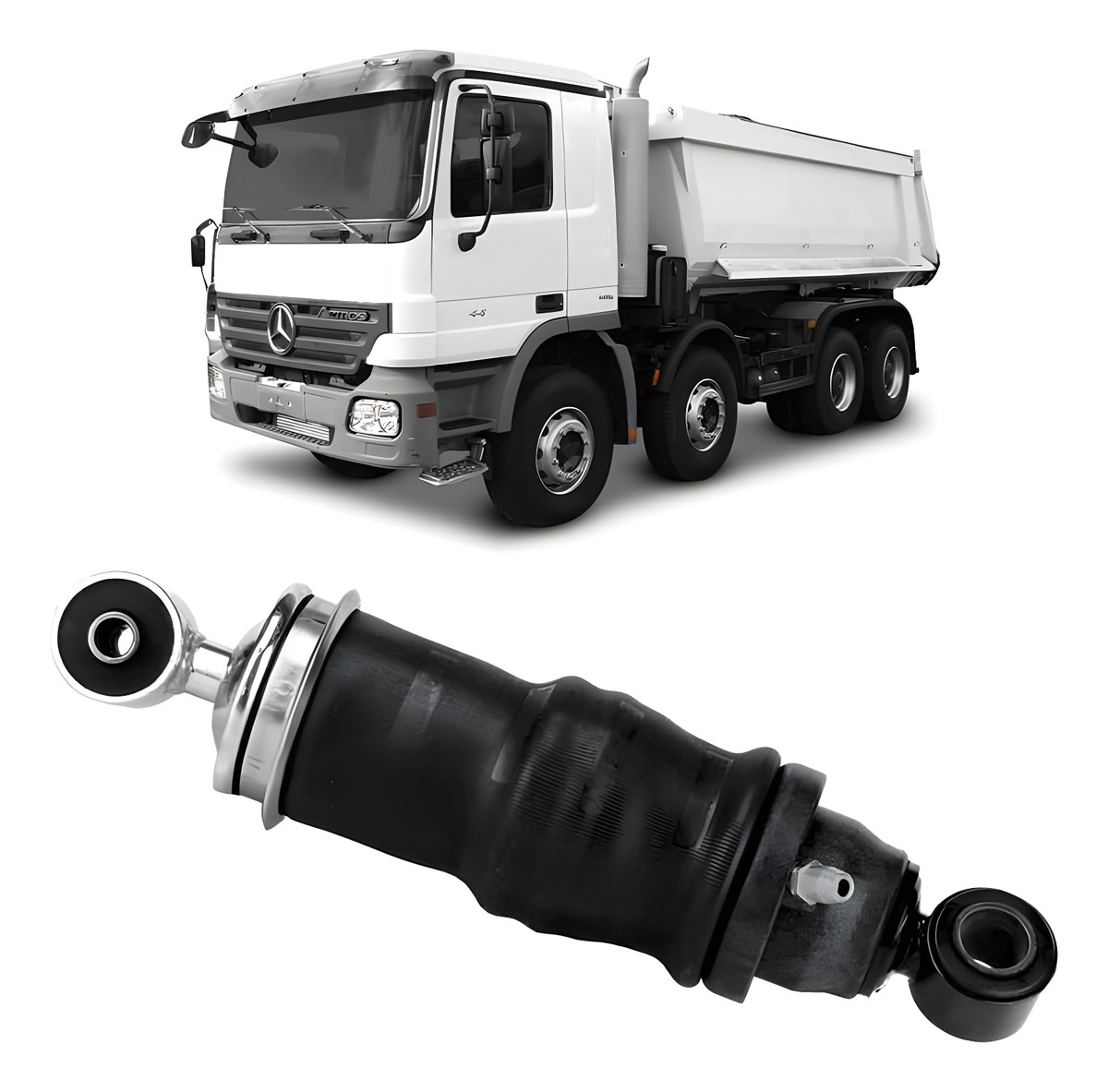 AMORTECEDOR DIANT. CABINE C/ BOLSA AR MBB - AC43017