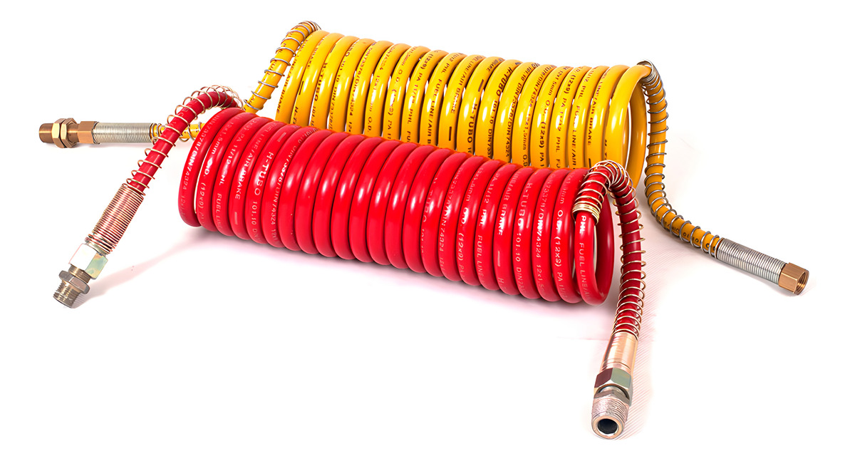 MANGUEIRA ESPIRAL PA 12 C/TRAMA 5,50 MF M16x1,5 x FG M16x1,5 BI-TREM PRETO - 082055BITRTPR