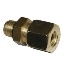 CONECTOR M12X1,5 X 10MM TUBO COM PORCA E ANILHA - 1221