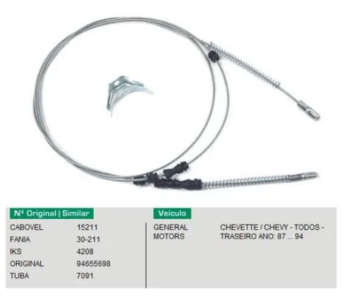 CABO FREIO 1285mm FORD - EC352A809BB