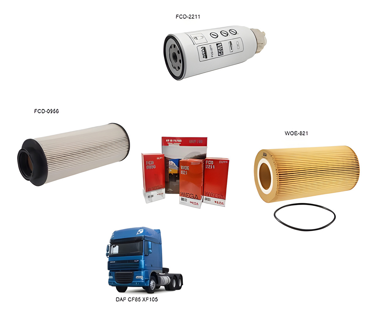 KIT FILTROS COMBUSTIVEL LUBRIFICANTE PACCAR MX 12.9 12 - WKP780