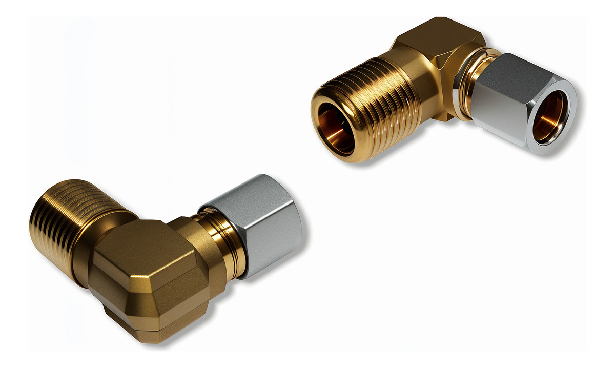 COTOVELO MACHO 1/2 NPT X 1/2 TUBO PORCA E ANILHA - CC0106-19M