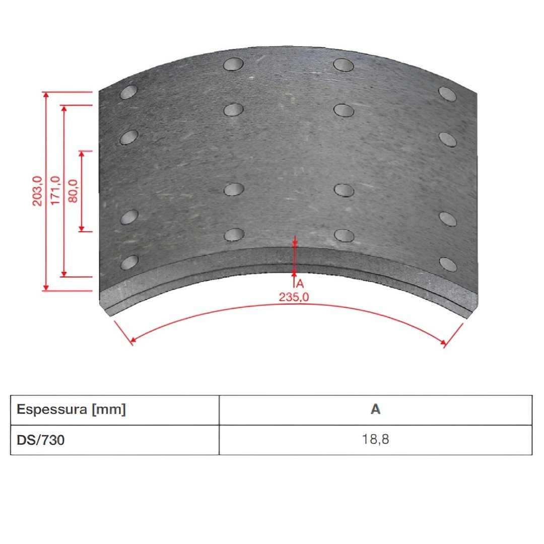 JOGO LONA FREIO STD (DS730DNA38+KEVLAR ) - MPK DS730DNA38